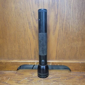 MAG-LITE 15" Heavy Duty Black 4 D-Cell Torcia MAG Instrument USA Funzionante - Foto 1 di 3