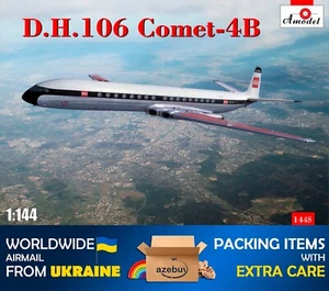 D.H. 106 Comet-4B Airliner 1949 Year 1/144 Scale Plastic Model Kit Amodel 1448 - Imagen 1 de 9