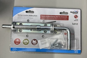 🔥NEW National Hardware - V1142 Spring Loaded Heavy Duty Sliding Bolt FAST SHIP - Picture 1 of 10