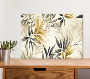 Boho Ash Leaves Pattern 5mm thick Plastic Poster Ready to Hang 60x45cm - Imagen 1 de 3