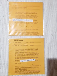 Circular 2 Interoffice Memo's RARE 1973 Peter Yarrow , Frank Zappa , Warner Bros - Picture 1 of 8