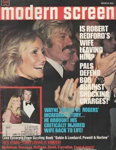 Modern Screen Mar 1975 ROBERT REDFORD-SALLY STRUTHERS-GOLDIE HAWN-BURT REYNOLDS - Picture 1 of 2