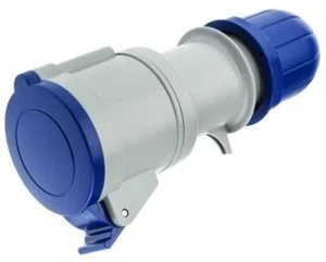 1 x RS Pro IP44 Blue Cable Mount 2P+E Industrial Power Socket, Rated At 32A, 250 - Picture 1 of 1
