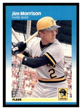 1987 Fleer #614 JIM MORRISON Pittsburgh Pirates