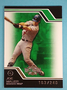 2008 Topps Triple Threads GREEN Joe Mauer Minnesota Twins #4 163/240 ⚾
