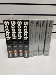 8 Blank VHS Tapes Brand New Sealed Scotch - Tozai - Picture 1 of 7