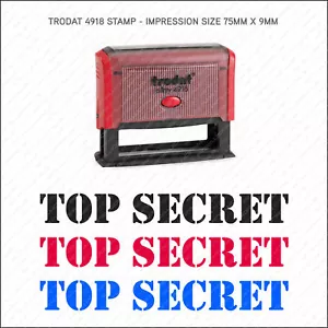 Estampilla de goma Top Secret para oficina de negocios autoenlace - Trodat 4918 - Imagen 1 de 2