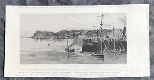 Atlas de Australasia 1888 impresión antigua vista de Puerto Darwin, Australia - Imagen 1 de 2