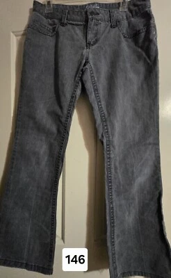 Jeans vaqueros industriales vintage Oakley para mujer acampanados corte boot. Talla 10, Hems Tears Foto 1 de 4