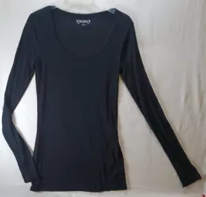 Mudd Ladies long sleeve light weight shirt black silky soft Small - Picture 1 of 12