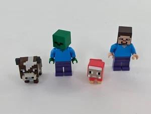 LEGO Minecraft Minifigures Lot Cow Sheep Creeper Steve - Picture 1 of 3