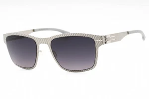 Nuevo IC! Berlin HERZBERGE GRID M1527 001 Cromo Gris Claro/Gris Gradiente 54-21... - Imagen 1 de 2