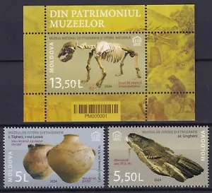 Moldova 2024 Museum Artifacts 2 MNH stamps + Block - Picture 1 of 1