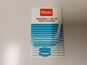 RS20 Toledo Goaldiggers 1985/86 Minor Hockey Pocket Schedule - COORS BLIND - Picture 1 of 2