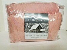 Berkshire Blanket Fluffie Sheet Set-Queen-Blush--NIP