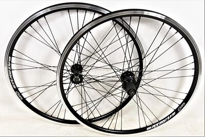 24” 507 -19 MTB 8/9/10 SPEED CASSETTE BIKE WHEELS DOUBLE WALL RIM BRAKE BLACK - Image 1 of 2