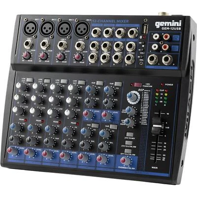 Gemini GEM-08USB 8 Channel Bluetooth Audio Mixer Pack - Image 1 of 4