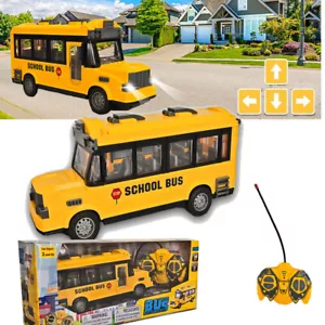 Classic Yellow School Bus Model Toy Car Kids Pretend Toy With Lights For Gift - Picture 1 of 12