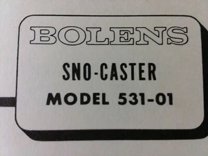 Soplador manual del propietario Bolens Walk-Behind lanzador de nieve 531-01 - Imagen 1 de 2