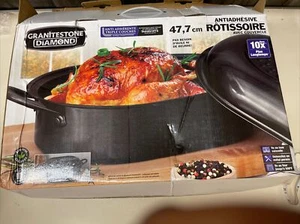 18.8" Covered Oval Roaster, 15 Pound Capacity, Roasting Pan - Picture 1 of 7