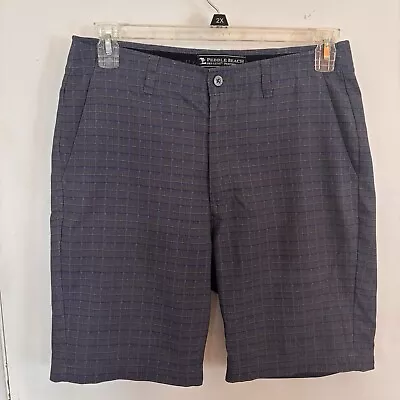 Pebble Beach •Men’s Performance Golf Shorts •Gray/Blue Plaid Size 32 - Image 1 of 4