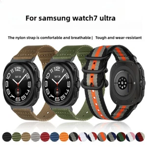 Neu Sportarmband für Samsung Watch7Ultra Nylon Schnellverschlussband Canvas Premium - Bild 1 von 33