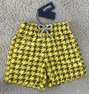 NEW WITH TAGS AUTHENTIC VILEBREQUIN SWIM TRUNKS FOR KIDS - YELLOW - 4 YEARS - Picture 1 of 7