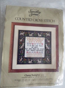 "Nuevo en paquete Algo especial ""Cluny Sampler"" Animales Contados Puntada de Cruz Kit 14""x14" - Imagen 1 de 1
