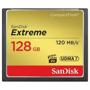 SanDisk Extreme 128GB 120MB/s UDMA7 CompactFlash - Black/Gold (SDCFXSB-128G-G46) - Picture 1 of 1