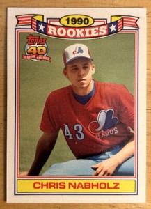 1991 Topps Glossy Rookies Chris Nabholz All Star #21 Expos High-Grade NM