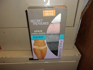 NUOVI HIPSTER 6-PAC LADY'S SECRET TREASURES SENZA CUCITURE con MUTANDINE ELASTICHE IN VITA #23 - Foto 1 di 3