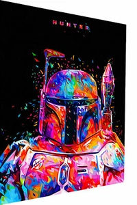 Hunter Star Wars Abstrakt Leinwand Bilder Wandbilder - Hochwertiger Kunstdruck - Bild 1 von 8