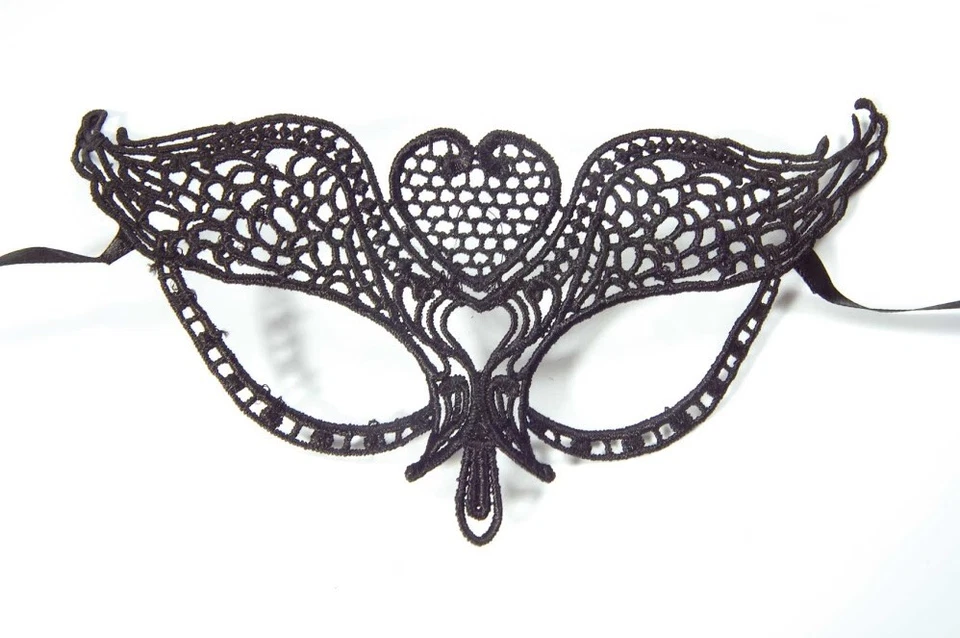 Venezianische Stoffmaske Vogel Schwarz Ballmaske Party Karneval Maskerade Bird - Bild 1 von 1