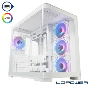 LC-Power - ATX-Gaming-Gehäuse - Gaming 8001W Pro-Storm Light USB-C, ARGB-Lüfter - Bild 1 von 7