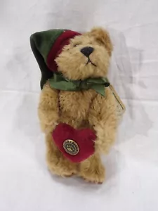 Boyds Bear Archive Collection 6” Bear With Santa Hat Heart Pillow - Picture 1 of 5