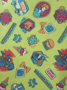 Scooby Doo Kinder Spaß Stoff 13 x 11 Zoll grün - Bild 1 von 2