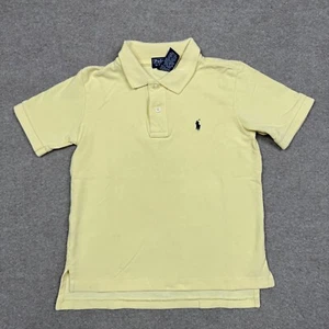 Ralph Lauren Polo Shirt Boys 6 Yellow Short Sleeve Pony Collared Preppy YOUTH - Picture 1 of 7