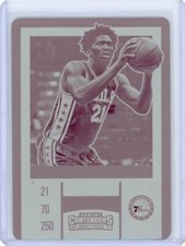 2017/18 Panini Contenders Draft Picks Printing Plate #25 Joel Embiid #1/1