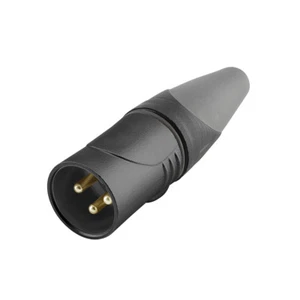 HICON XLR 3-pol Stecker HI-MARLIN K-Ø 4,6- 6,5mm vergoldet IP67 | HI-X3CM-HD-B - Bild 1 von 1