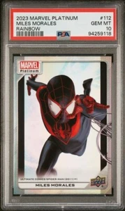 Miles Morales #112 Rainbow PSA 10 Upper Deck 2023 Marvel Platinum - Picture 1 of 3