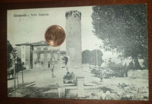 Antike Postkarte Landschaft Italien Latium Rieti Stadt Torre Angioina Wagen  - Bild 1 von 2