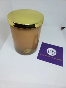 Salted Caramel Scented Candle Glass w Gold Lid & Gift Box, Joy Mangano, 10.5 oz - Picture 1 of 4