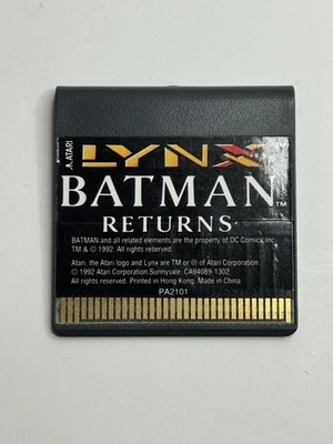 Batman Returns Atari Lynx 1992 Video Game Cartridge Only Clean! - Image 1 of 2