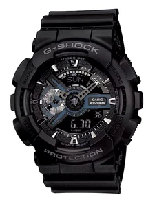 Casio G-SHOCK GA110-1B Herren XL 3D Stealth schwarz blau Resin Ana-Digi Uhr - Bild 1 von 3