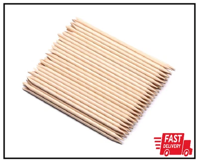 100 Piezas Palitos de Uñas Madera Naranja Doble Cara Multifuncional Empujador de Cutículas Hombre Foto 1 de 2