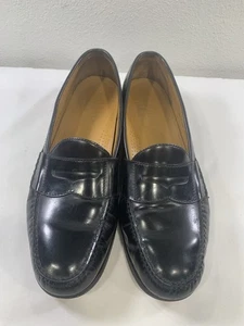 Scarpe mocassini Cole Haan Penny in pelle nera taglia 13M C06590 Made in India - Foto 1 di 16
