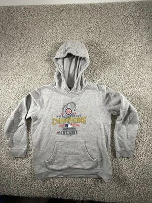 Moletom com capuz Chicago Cubs 2016 World Series Champions cinza juvenil M (10/12) - Imagem 1 de 4