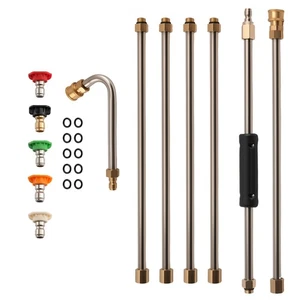 4000 PSI Extension Wand Pressure Washer 15 Inch Stainless Steel Brass 6pcs - Picture 1 of 12