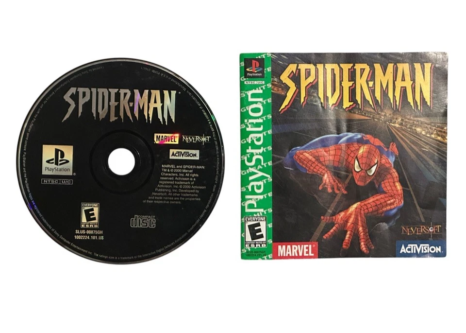 Spider-Man PS1 2000 Marvel Activision W/ Manual - Image 1 of 1