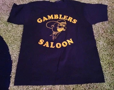 Camiseta Vintage Gamblers Salon 91 Screen Stars. Puntada única. Bicicleta de rally de Estados Unidos  Foto 1 de 4